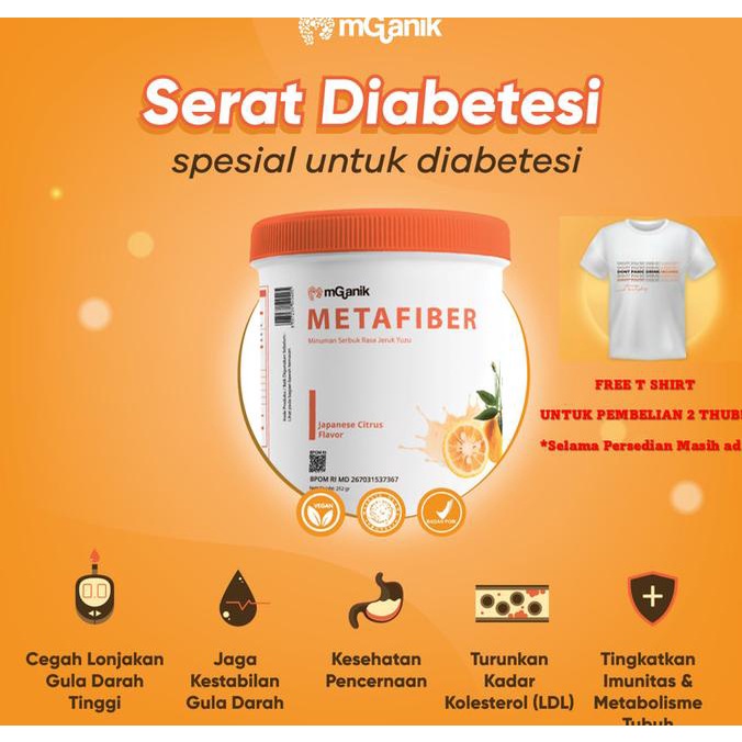 

Ready Stock ! Mganik Metafiber 252 Gr Gram 42 Serving Minuman Serat Fiber Diabetes Termurah