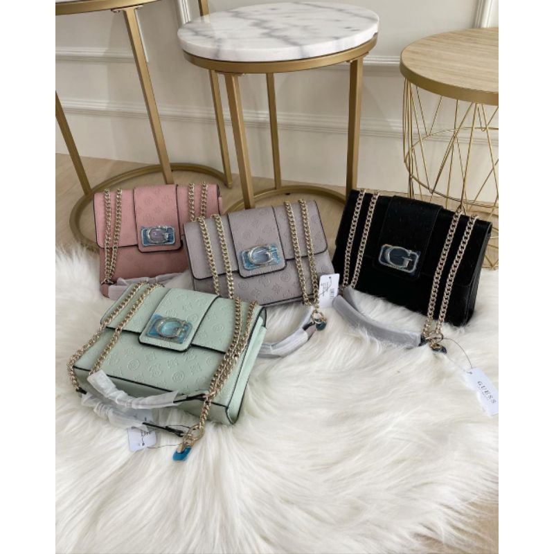 Guess Emilia Peony Logo Crossbody Original / Tas Guess Original