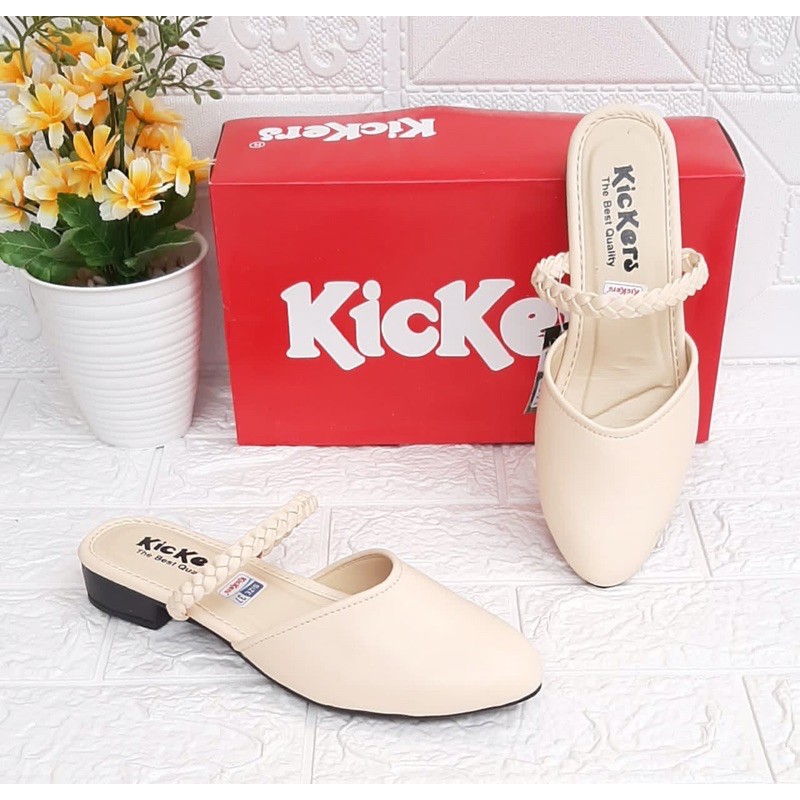 SENDAL KICKERS SLOP WANITA WEDGES TALI KEPANG BEST SELLER