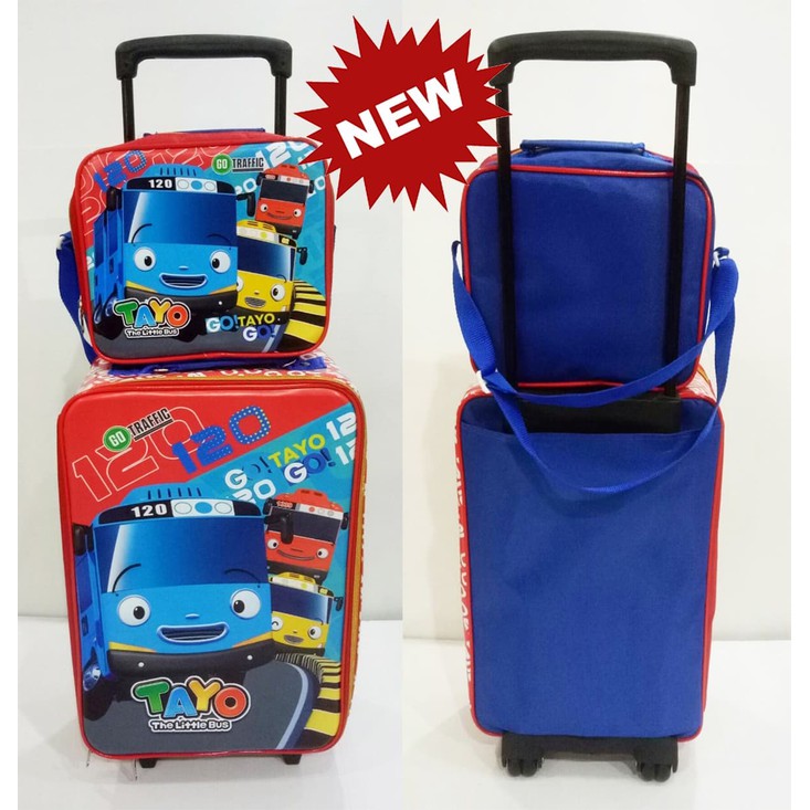 Koper Set Koper Anak The Litle BUS TAYO dan Lunch Bag Anak