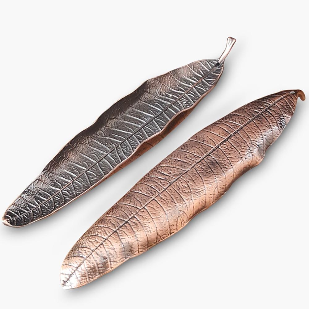 [Elegan] Set Tempat Dupa Zinc Alloy Daun Hadiah Ash Catcher Keong Budha Perlengkapan Pedupaan