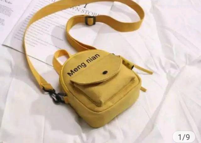 NEW-Tas slempang wanita meng nian-slingbag kanvas