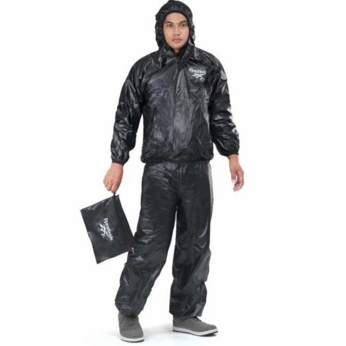 SAUNA SUIT JAKET JOGING JAS HUJAN - Putih