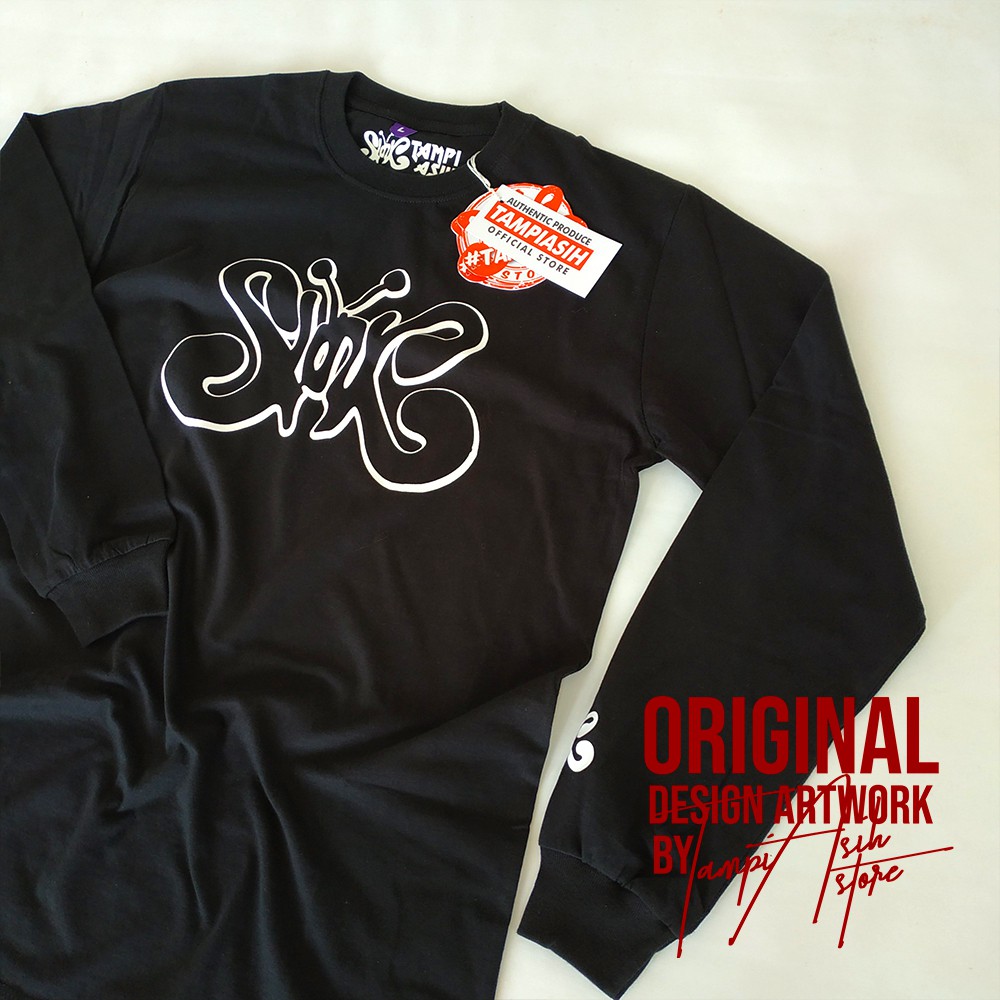 SLANK LIST - LENGAN PANJANG - HITAM - BAJU SLANK - KAOS SLANK - TAMPIASIH STORE