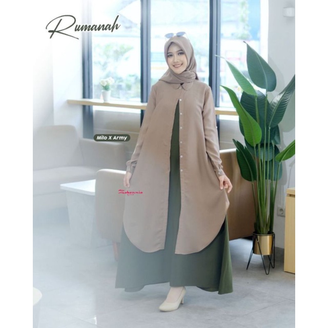 Gamis Rumanah By Zabannia | One Set Dress 3in1 Style