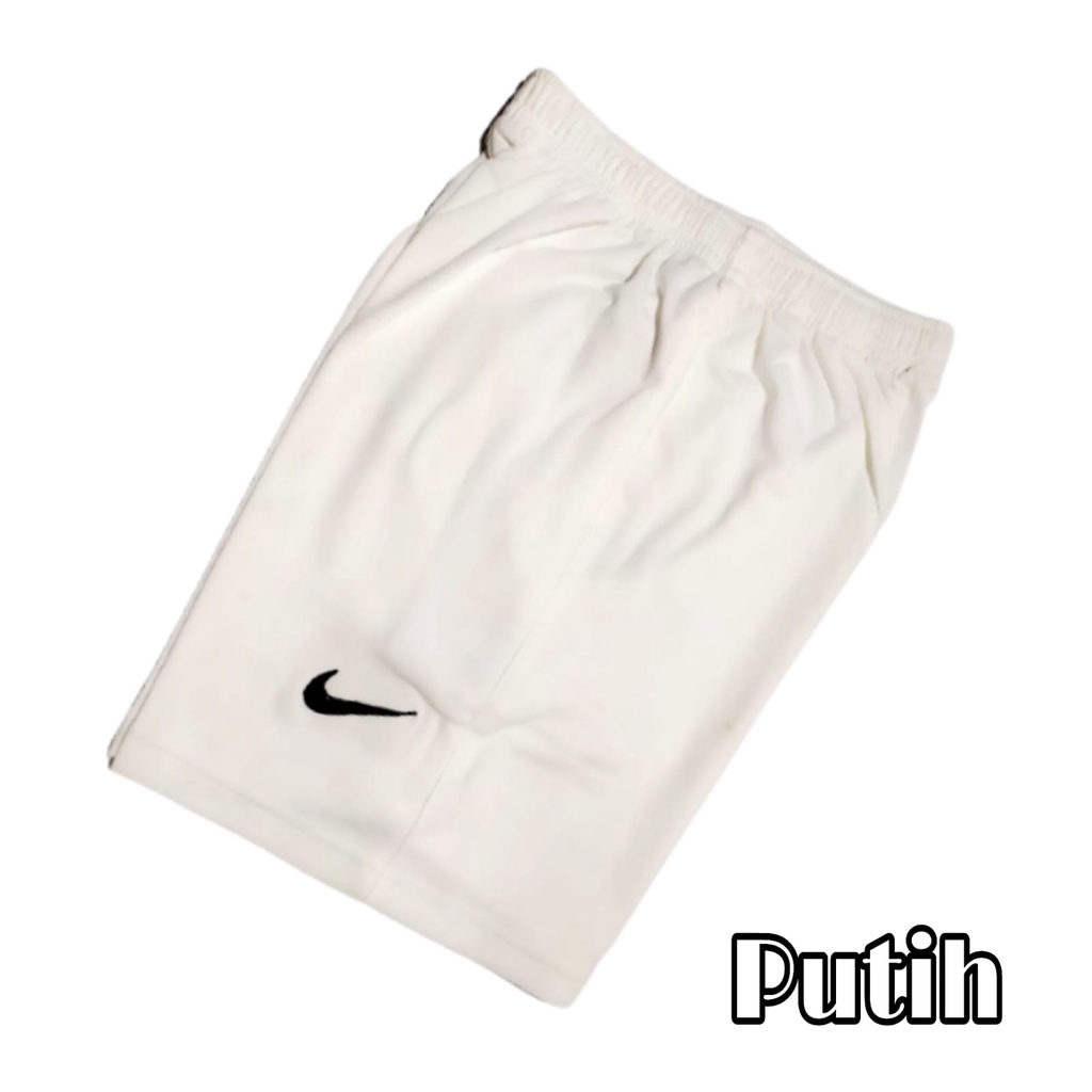 Celana pendek Pria olahraga badminton hitam putih | Celana olahraga bola jogging swiming-Putih