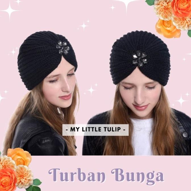 Turban Wanita / Turban Instant / Headband Bandana Rajut Wanita Tebal