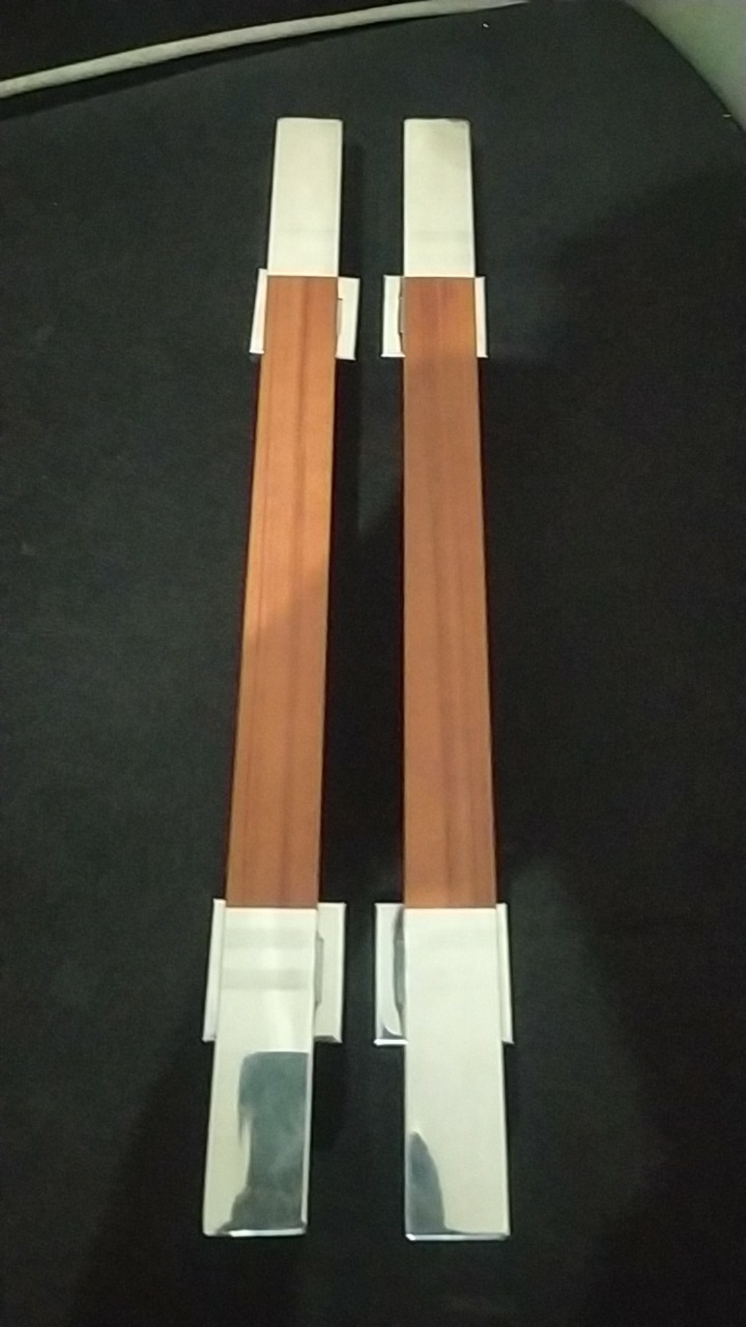 Handle Pintu Rumah Panjang 45 Cm Kotak Tarikan Pintu Ls Gagang Pintu Kunci Pintu Coklat Kayu Natural