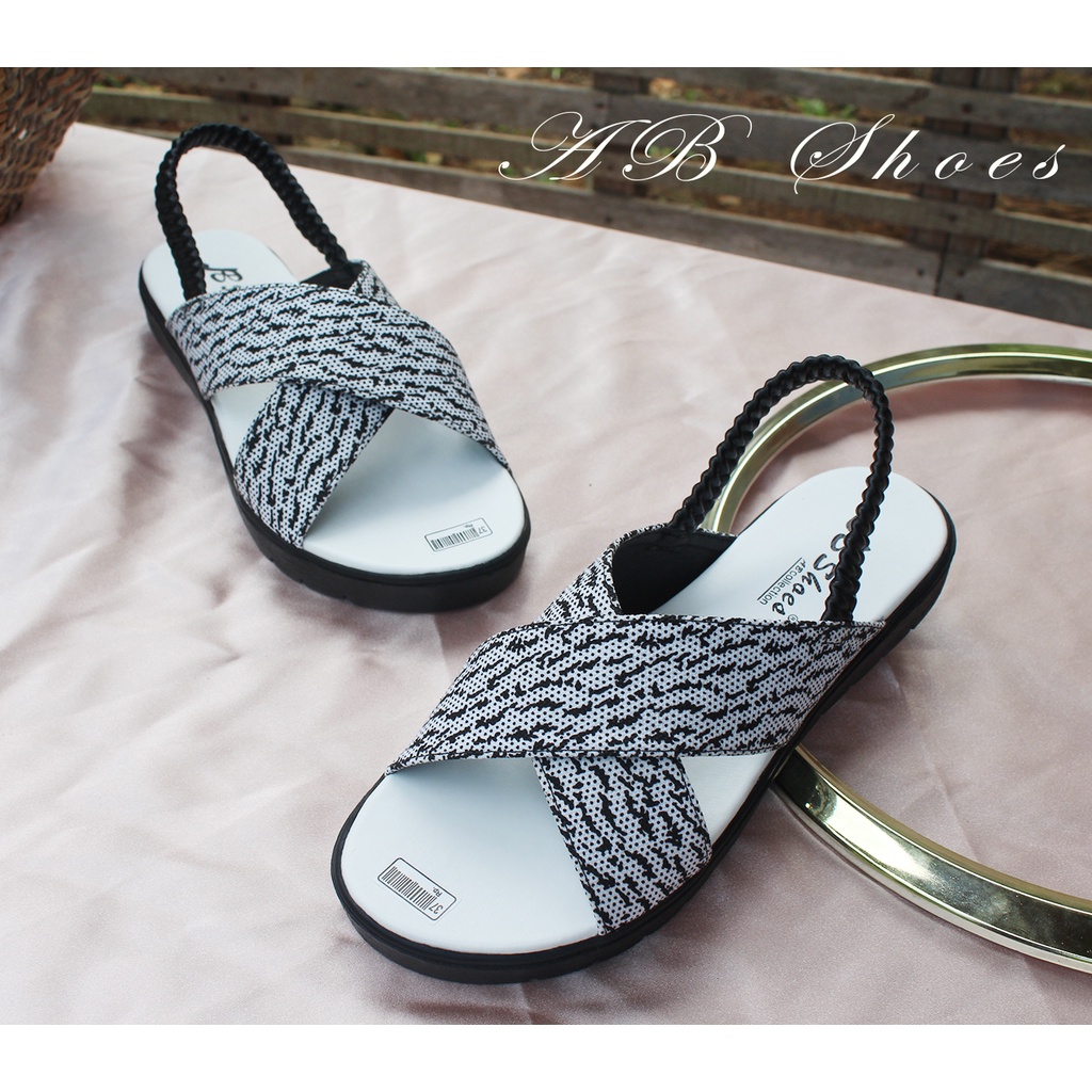 Promo Sandal Flat Wanita Silang Tali Karet Elastis Sandal Flip Flop Wanita Termurah Sandal Wanita Terbaru Nyaman Original