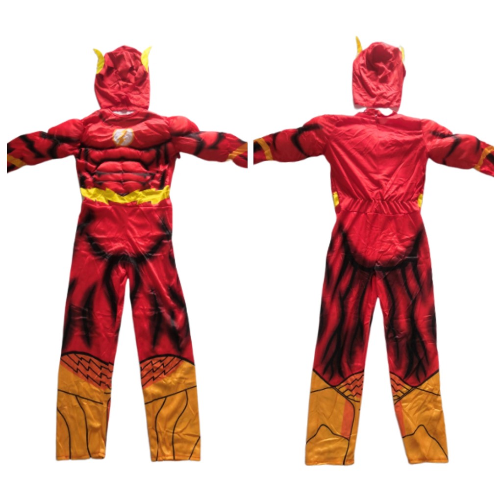 Kostum Flash Anak Impor Busa Otot Baju Karakter Superhero Laki Cowok Ulang Tahun Costume Karnaval