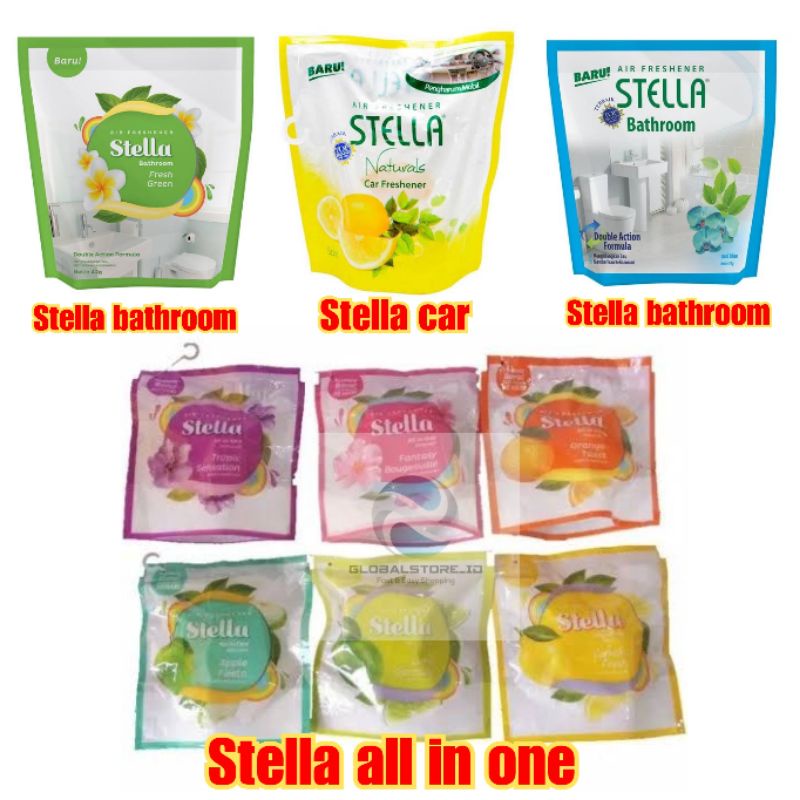 Stella pengharum ruangan all in one / car freshener/ bathrooms