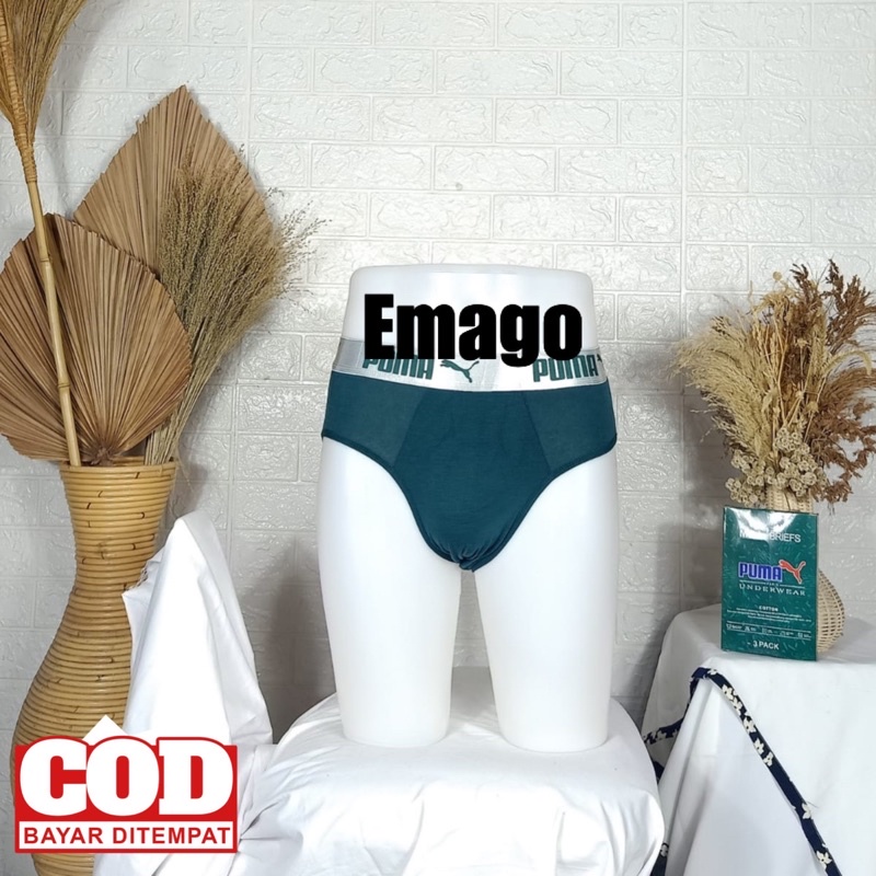 Emago - 3 Pcs celana dalam segitiga celana dalam pria sempak pria / Underwear/ Sempak Impor / Celana Dalam Murah/ Celana Boxer / CD Daleman Pria / Sempak Cowo / Pakaian Dalam Pria / Sempak Segitiga