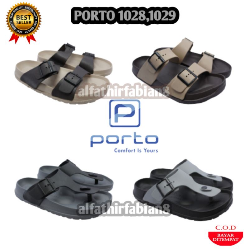 sandal karet pria jepit dan selop porto 1028 1029m