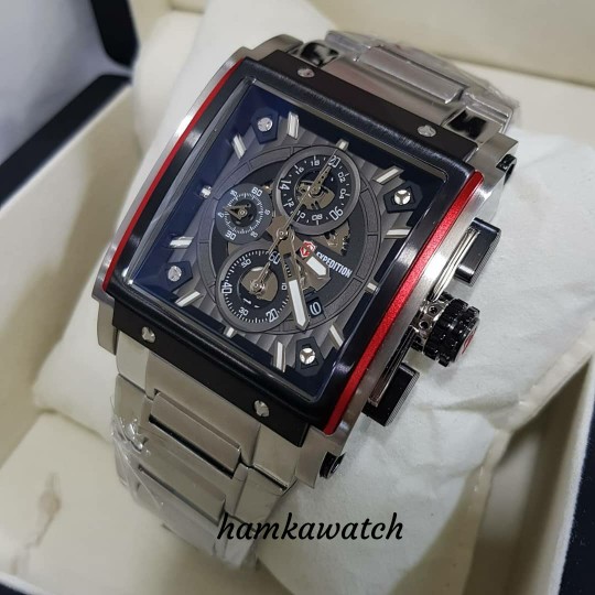 jam tangan / Watch_Id pria Expedition original E-6731 silver black-red