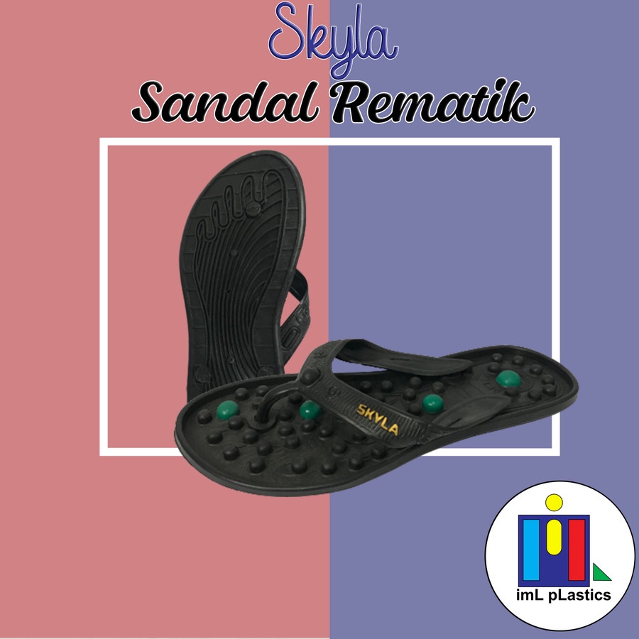 Sandal japit Refleksi sandal kesehatan REMATIK Penak Puntur sandal