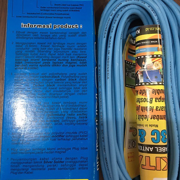 KABEL ANTENA KITANI Bagus Berkualitas Tanpa Booster 15 Meter 15M 3C