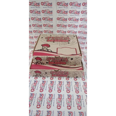 

KARDUS/BOX HAMPERS PIZZA Ukuran 20*20*4,5cm motif KARTON EFLUT