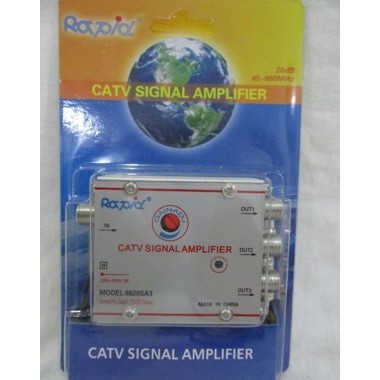 Spliter AC Booster 3 Way CATV Signal Amplifier sinyal kuat RAPID