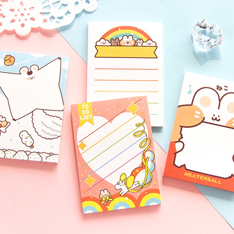 

30Sheets Mini Sticky Note Lovely Cat Sticky Memo DIY Planner BUJO Cartoon Stationery