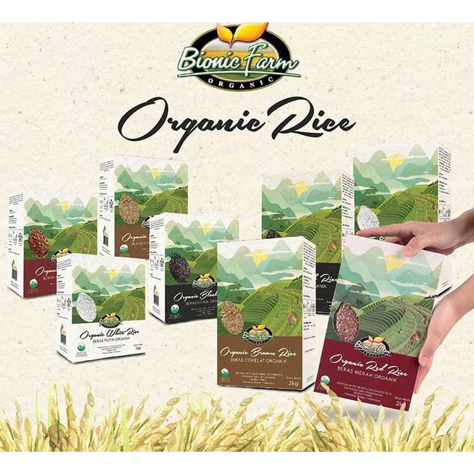 

BERAS- BERAS PUTIH ORGANIC BIONICFARM 1 KILO -UNGGULAN.