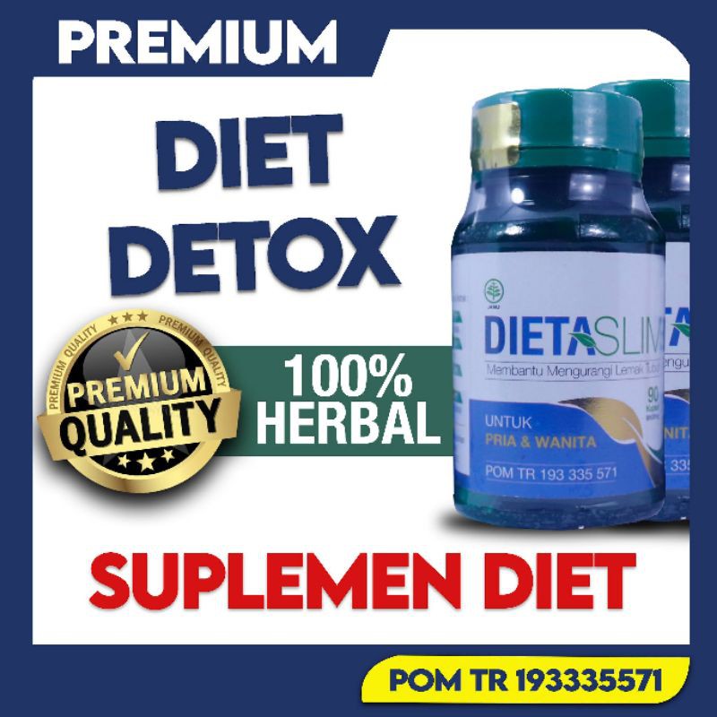 Obat Langsing Ampuh Diet Detox Dietaslim Obat Herbal 100% Alami Aman Resmi BPOM