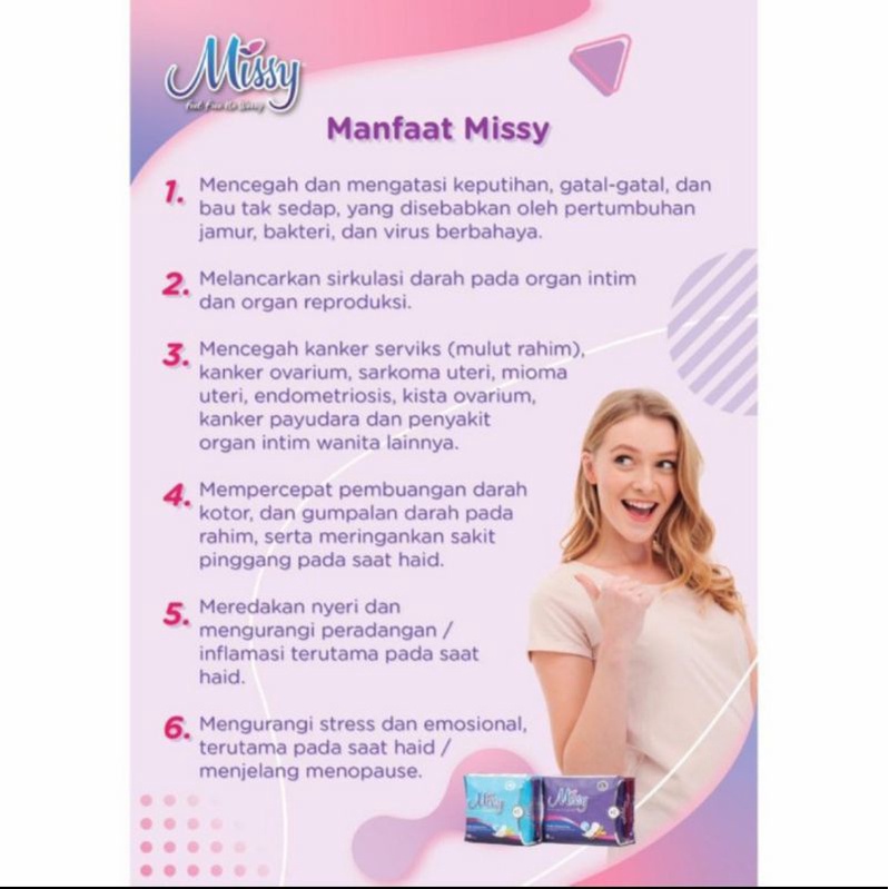 Missy Pembalut Kesehatan Wanita Pantyliner