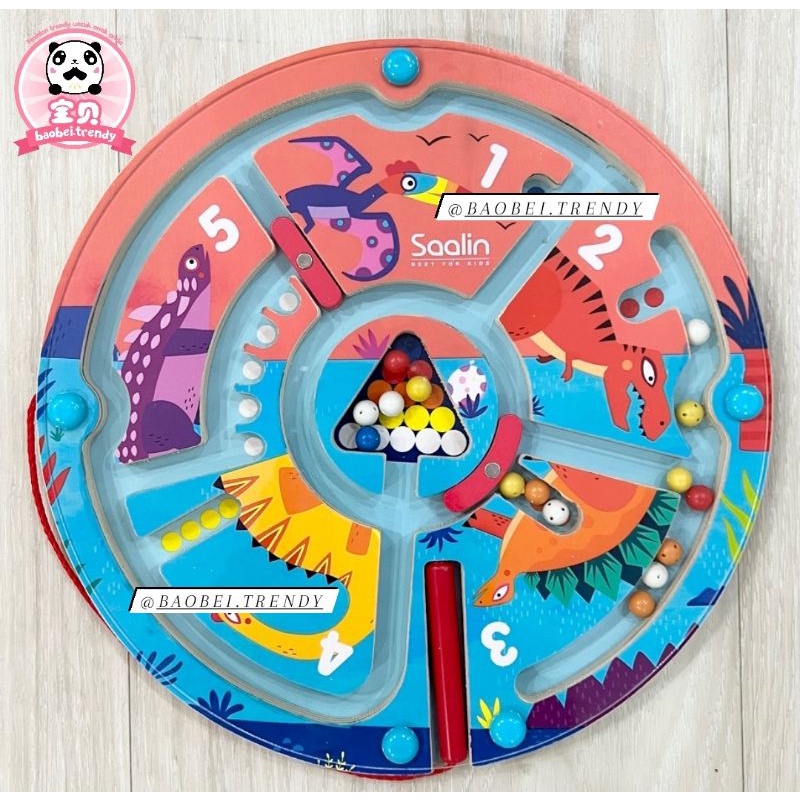 MAGNETIC MAZE DINOSAUR WORLD Mainan Edukasi Anak