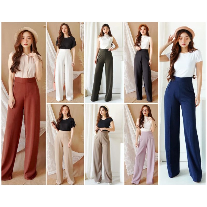 ❣️ SPECIAL PRICE ♡ PREMIUM ♡ ORIGINAL ! SUTTON CULLOTE NORMAL &amp; JUMBO BIG SIZE [ M-XL-XXL ] PLAIN EXTRA LONG WIDE PANTS / CELANA KULOT PANJANG POLOS ( HIJAB FRIENDLY )