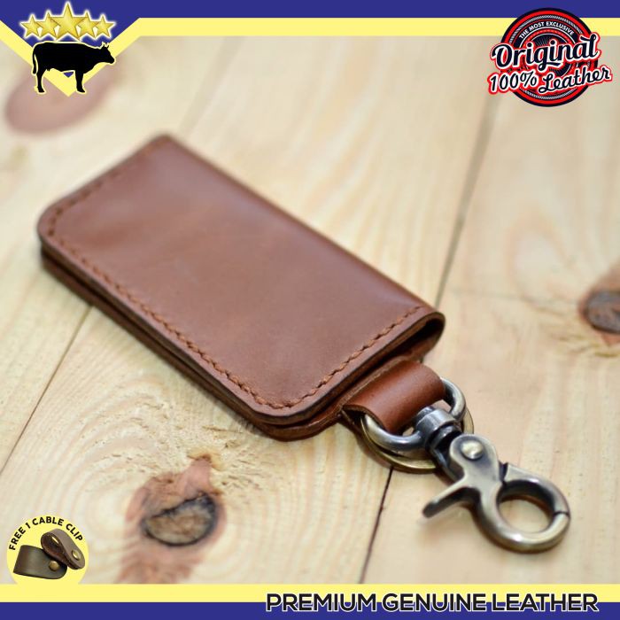 GANTUNGAN KUNCI STNK MOBIL KULIT ASLI HANDMADE - LEATHER GOODS