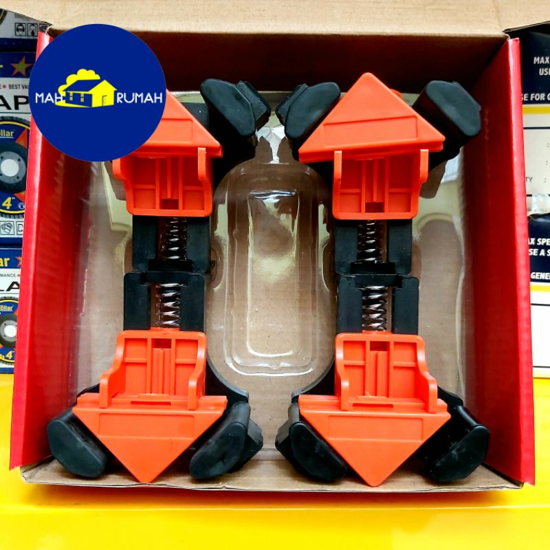 CORNER CLAMP Clem Klem Sudut Meja Catok Siku 90derajat 5mm - 22mm - BISON 4pcs Set