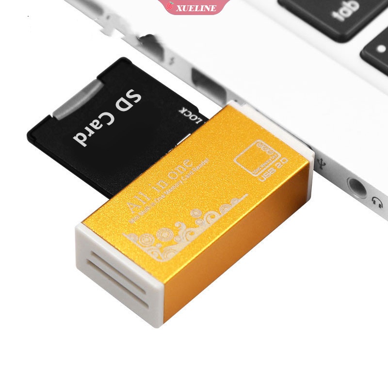 Card Reader USB 2.0 All in 1 Untuk Micro SD SDHC TF Mini SD Card Reader