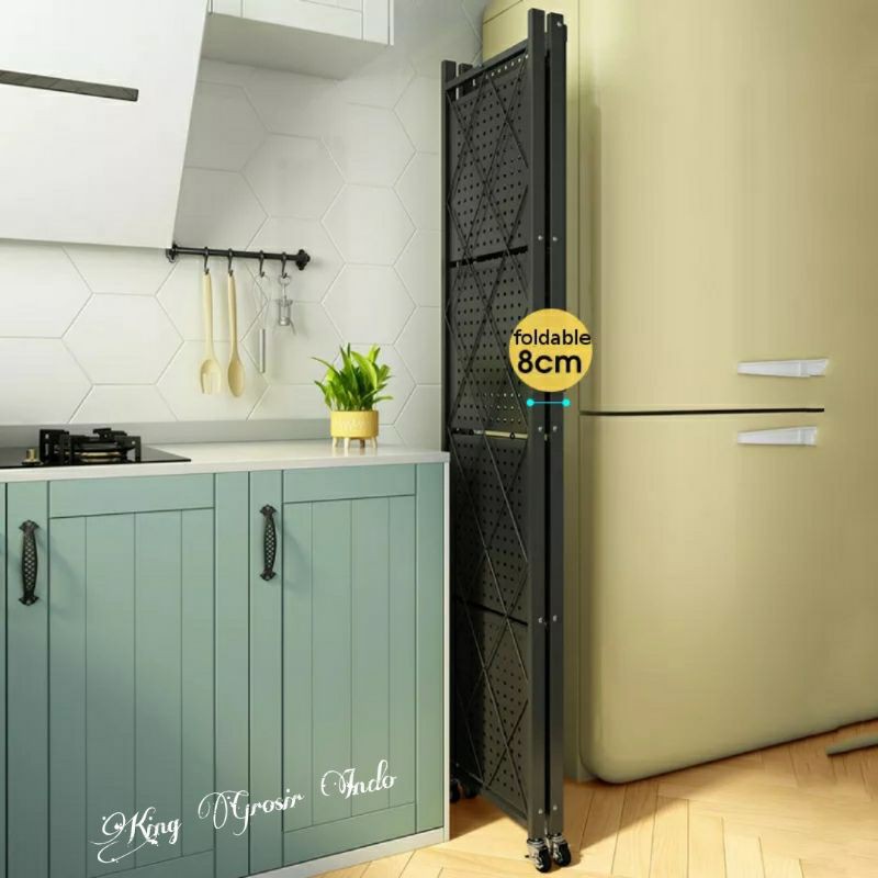 Rak Dapur Lipat 3 Tingkat 4 Tingkat 5 Tingkat Multifungsi /Rak Penyimpanan /Kitchen Rack Multi Layer
