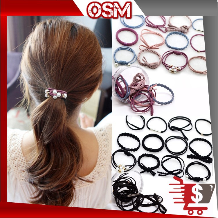 OSM - F519 Ikat Rambut 12 in 1 Fashion Wanita / Accesories Rambut Import / Ikat Rambut Murah Batam