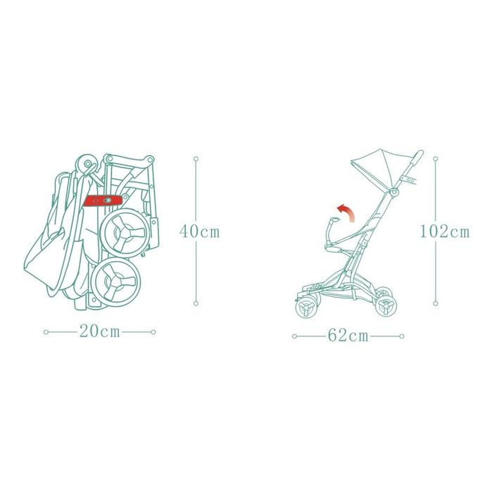 Stroller Pockit Eclaire Poche Recline 175