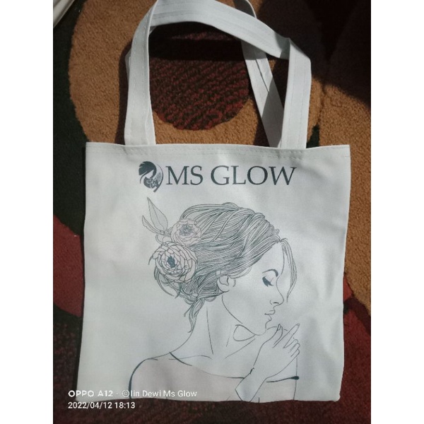 Tote bag MS GLOW totebag ms glow Tas putih Ms Glow Tas MS GLow murah