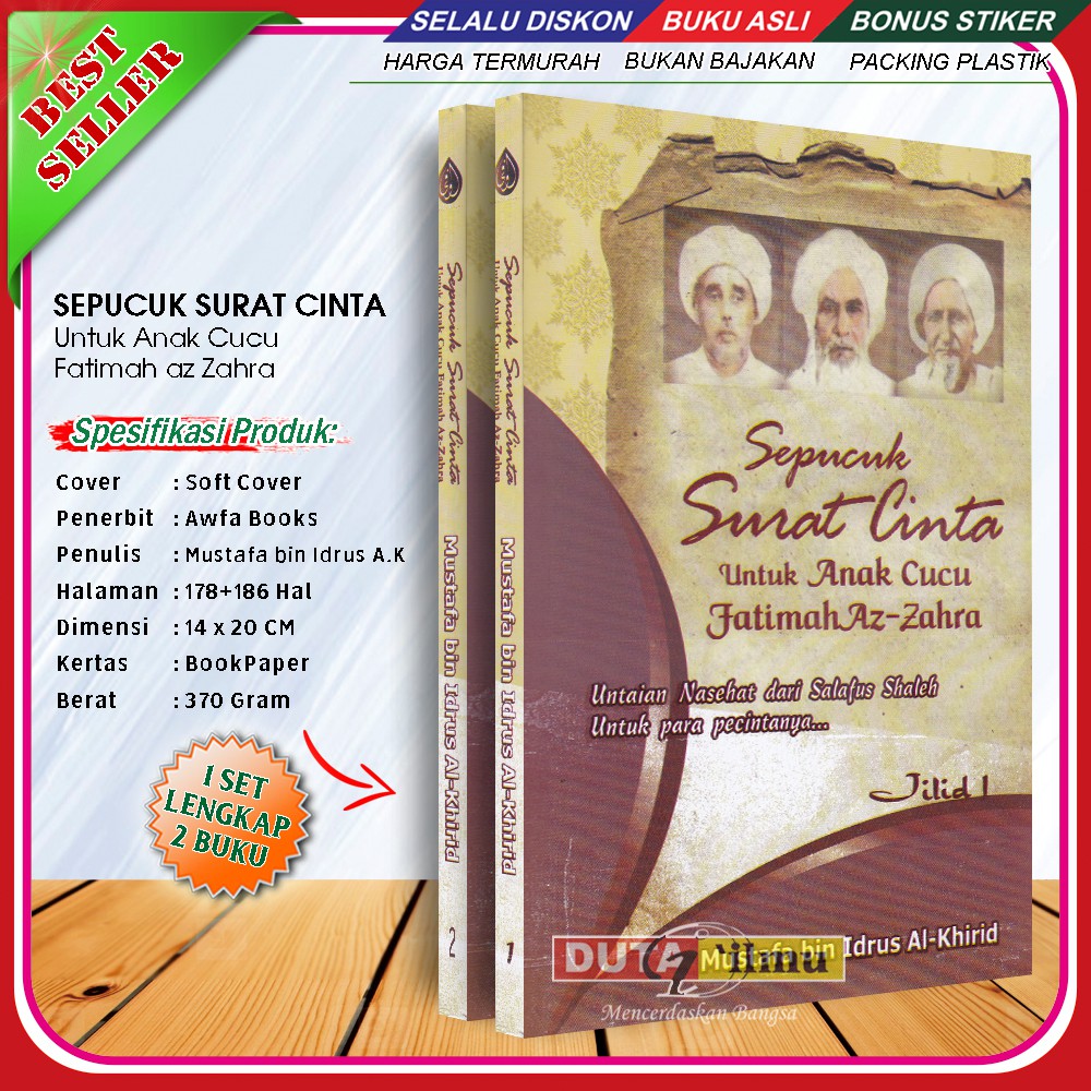 SEPUCUK SURAT CINTA untuk Anak Cucu Fatimah Az Zahra 2 BUKU Lengkap
