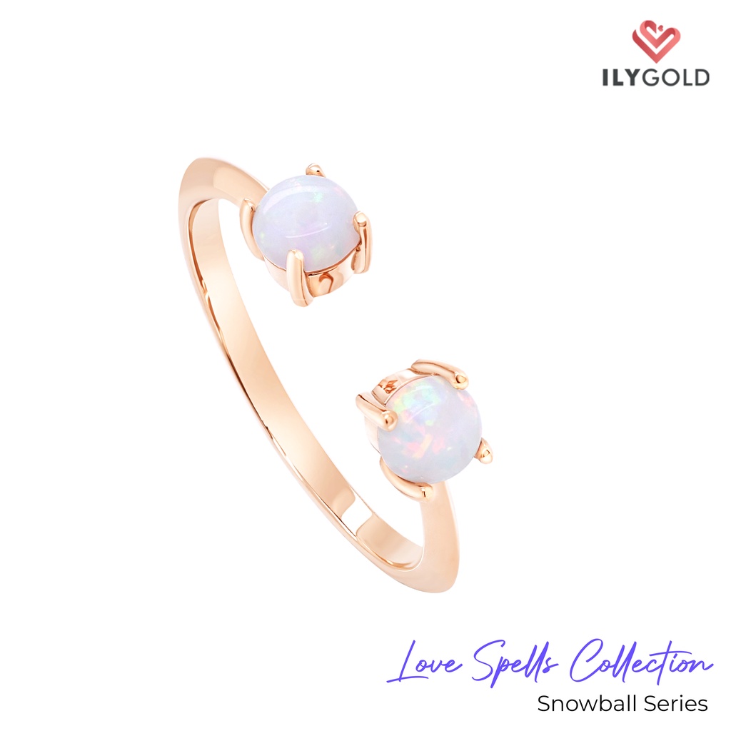 Snowdrop Twin Ladies Ring ILY GOLD Love Spells Collection