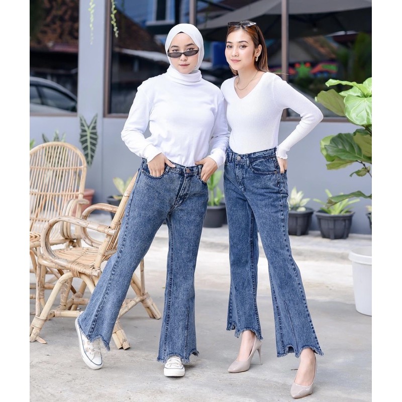 SENA JEANS CUTBRAY HIGTWASH / CEALAB JEANS CUTBRAY WANITA /CELANA JEANS WANITA MURAH|1 KG MUAT 2 PCS