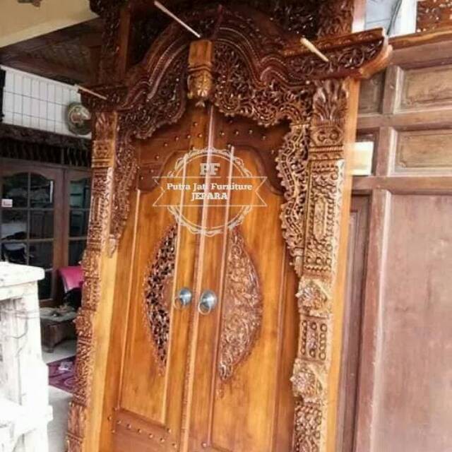Set Gebyok Pintu Kusen, Pintu Gebyok Ukir Jati Jepara