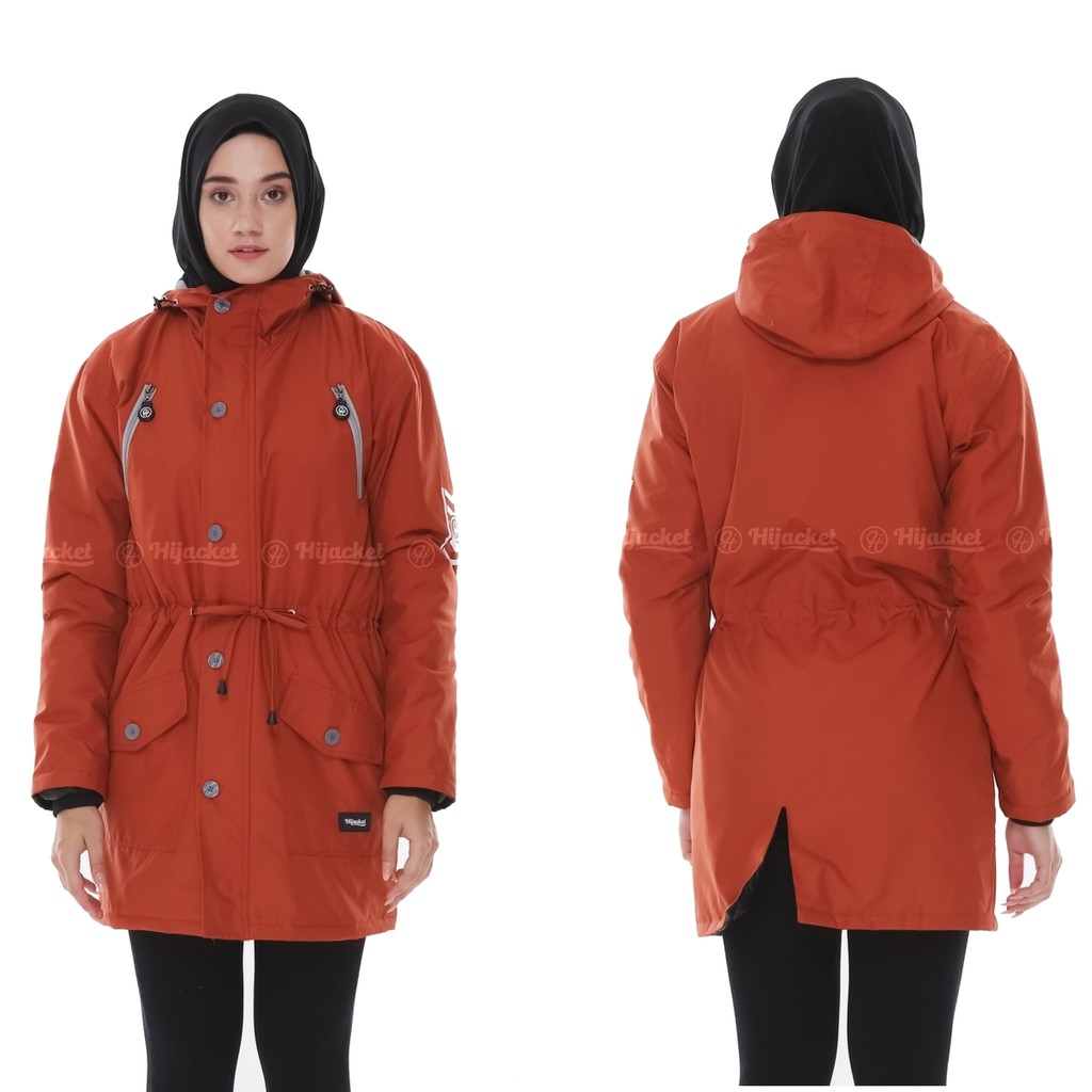 new sale jaket parka muslimah hijacket montix terbaru warna navy big size xxl bahan 75% tahan air-terracota