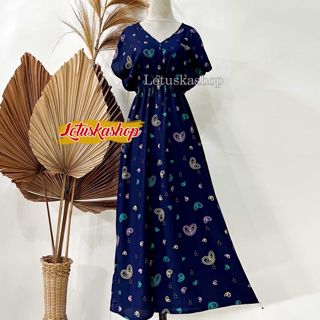 Dress Manohara Bali Panjang Molusca-Lovely Navy