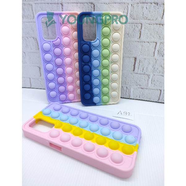 SILICONE CASE POP IT OPPO A92 A72 A52 - CASE PENGHILANG STRESS RAINBOW