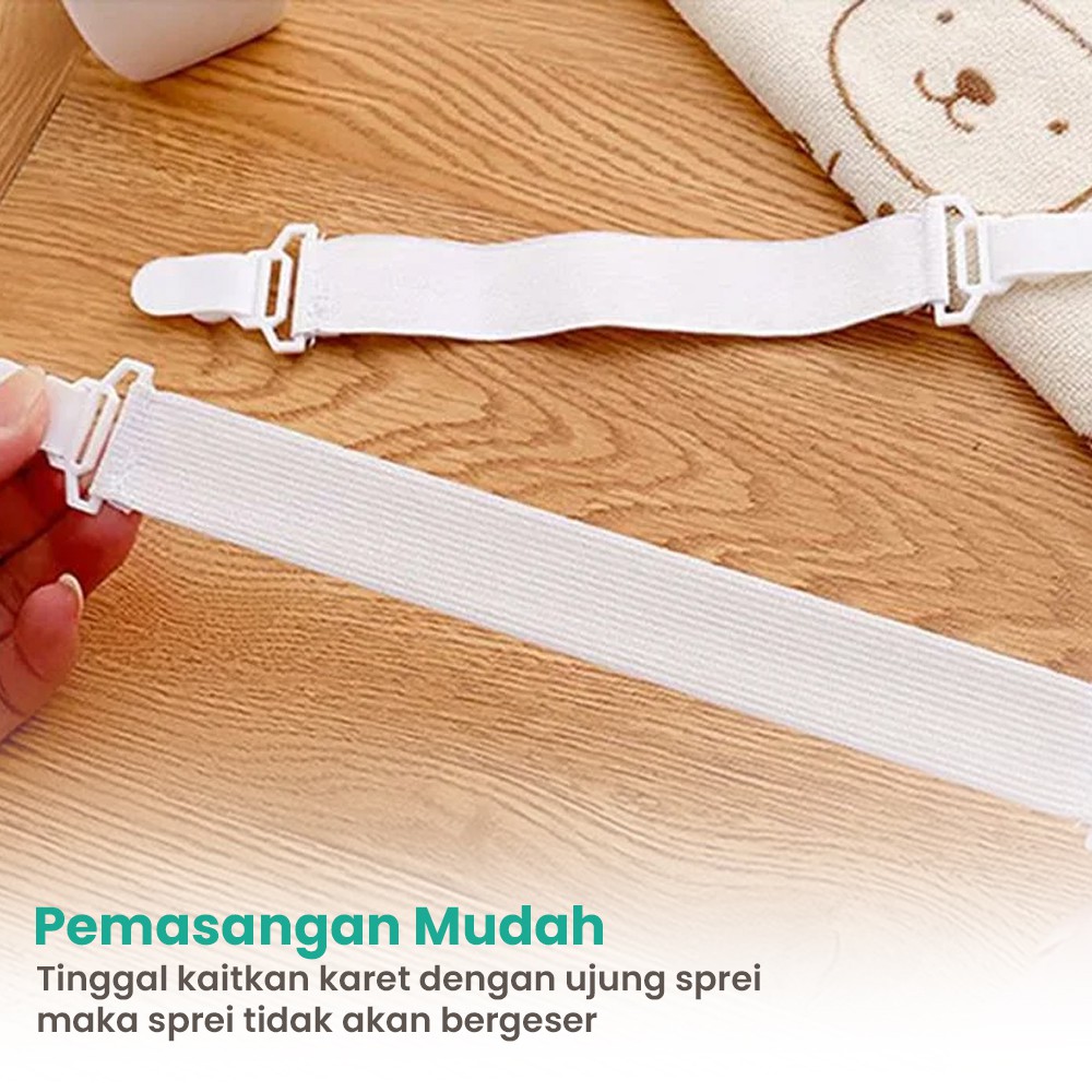 Karet Pengait Sudut Sprei 4Pcs