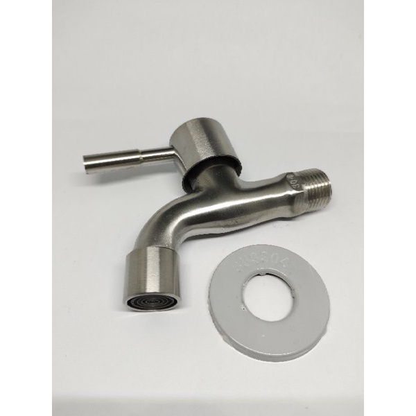 Kran Tembok Engkol Stainless SUS 304 1/2 Inch - Keran Air Cuci Tembok Dinding