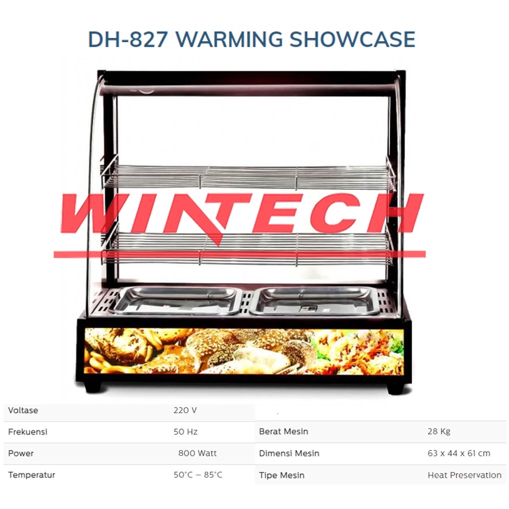 DH-827 SHOWCASE FOOD WARMER / DISPLAY WARMER