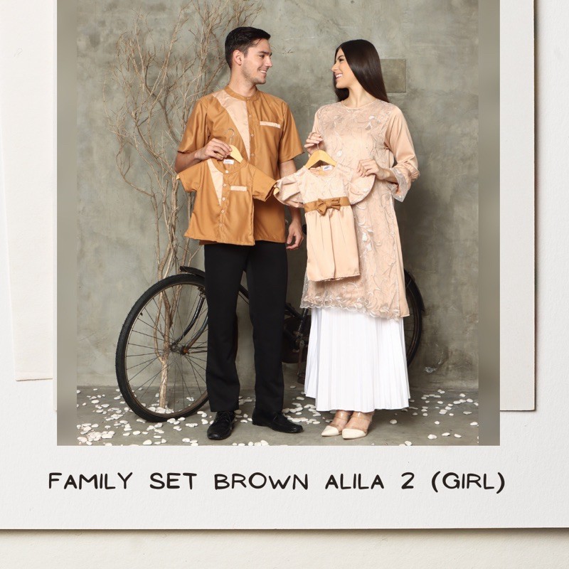 Family Set Brown Alila 2 - Baju Lebaran Keluarga/ Tunik Couple