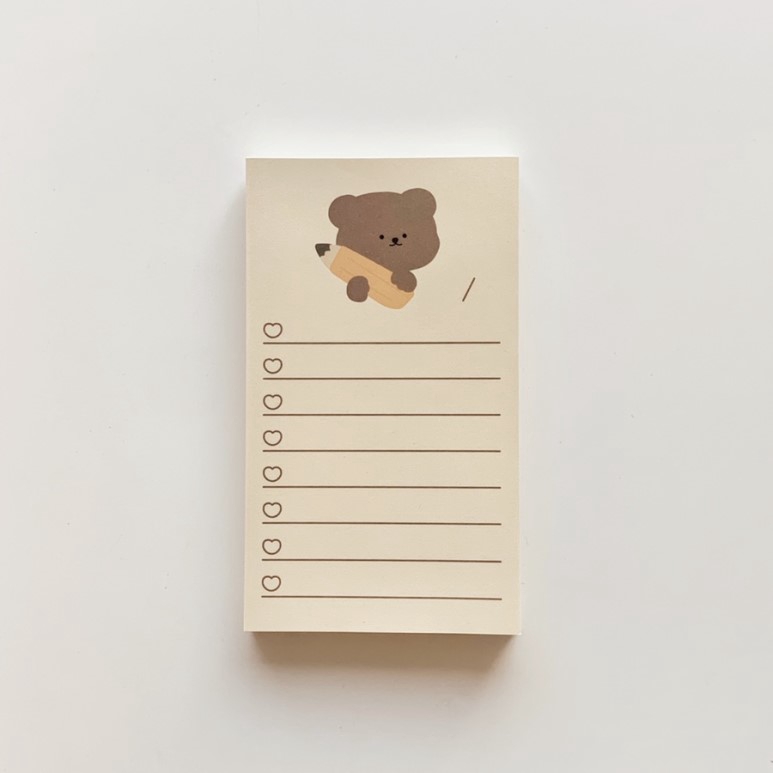 Sticky Notes Bentuk Beruang Lucu