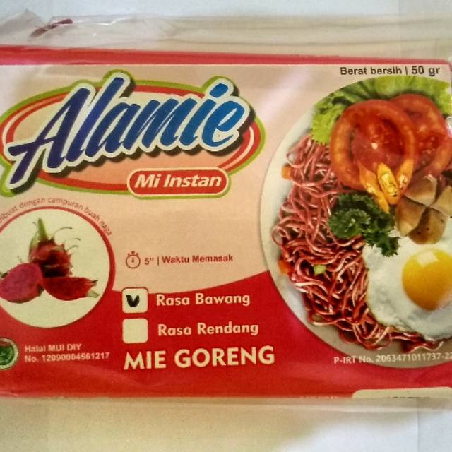

Mie Goreng Bawang Buah Naga Alamie Non MSG