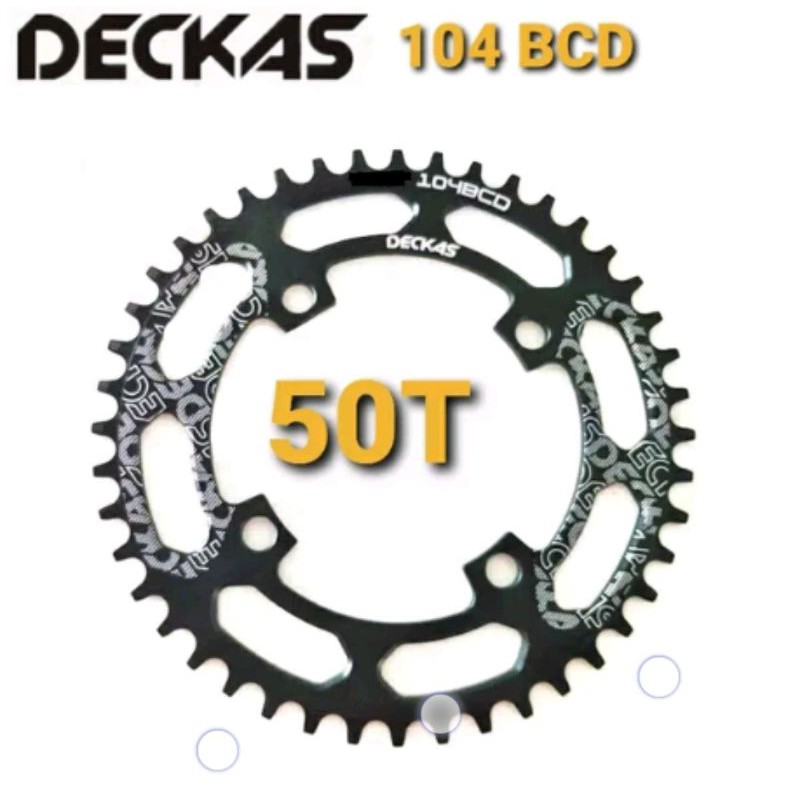 Chainring 50T BCD 104 MM Narrowide Alloy 7075 CNC - Chainring 50 T round narrow wide. DECKAS