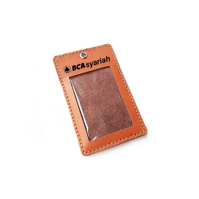 

name tag kulit logo bank bca syariah Warna Tan